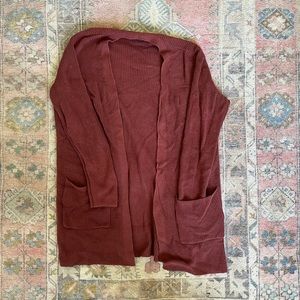 Old Navy Rust Longline Open Front Cardigan